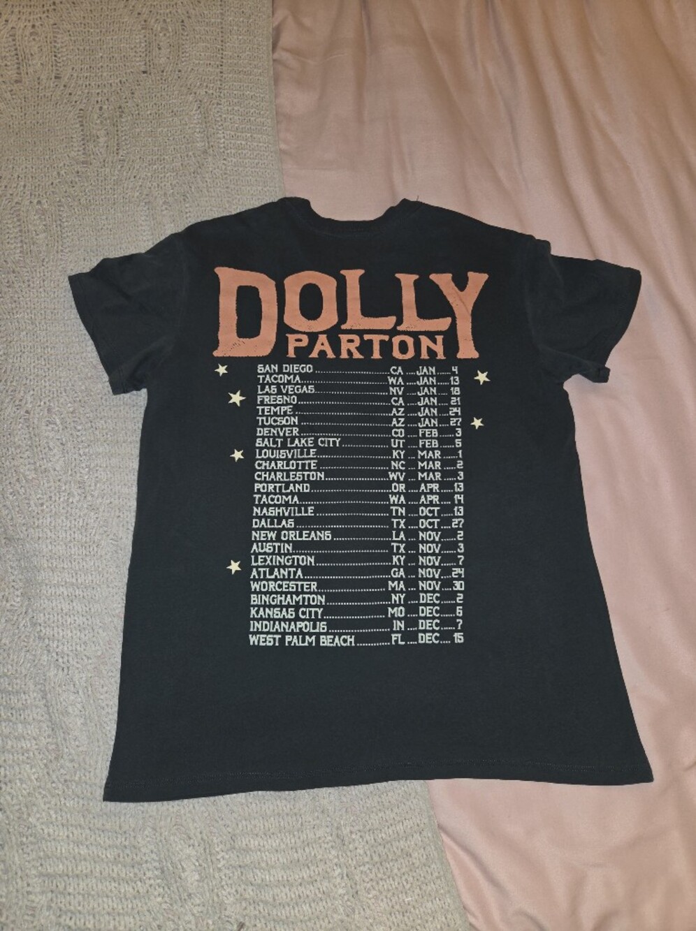 Dollcake Charcoal Dolly Parton Graphic Tee with Peach Print - Picture 5 of 5